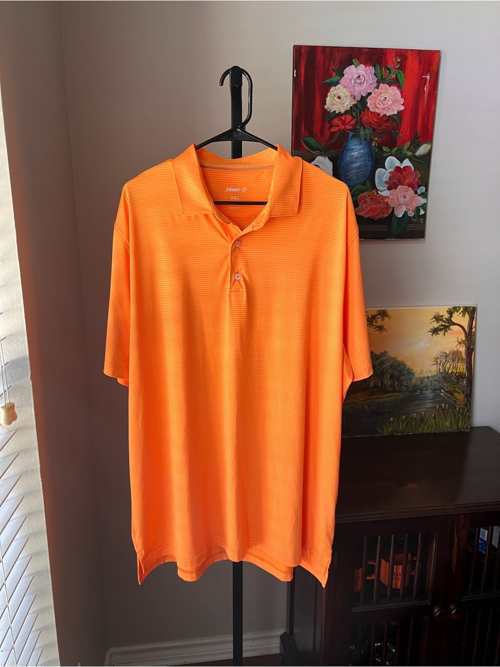 Men's Orange Performance Polo Shirt